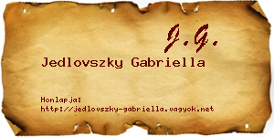 Jedlovszky Gabriella névjegykártya